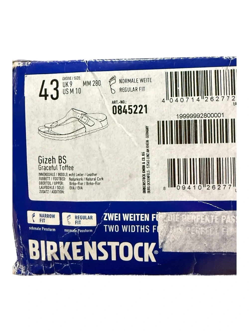 Birkenstock Gizeh BS Graceful Toffee Sandals EU 43 US Men’s 10